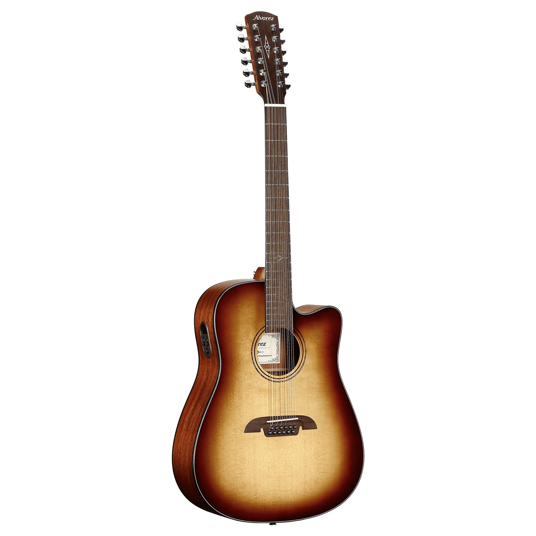 Alvarez Artist AD60ce 12-String Dreadnought Acoustic-Electric Guitar, Solid Sitka Spruce Top, Shadowburst