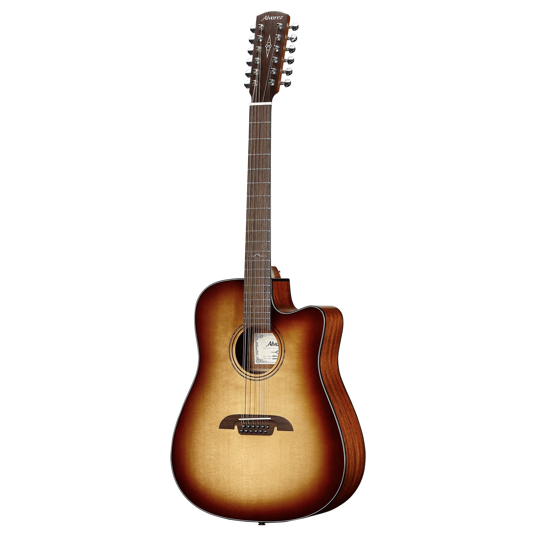 Alvarez Artist AD60ce 12-String Dreadnought Acoustic-Electric Guitar, Solid Sitka Spruce Top, Shadowburst