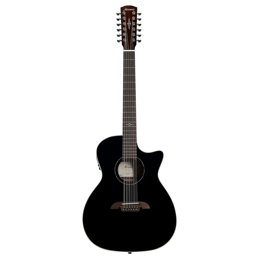 Alvarez Artist AG70ce 12-String Grand Auditorium Acoustic-Electric Guitar, Solid Sitka Spruce Top, Black