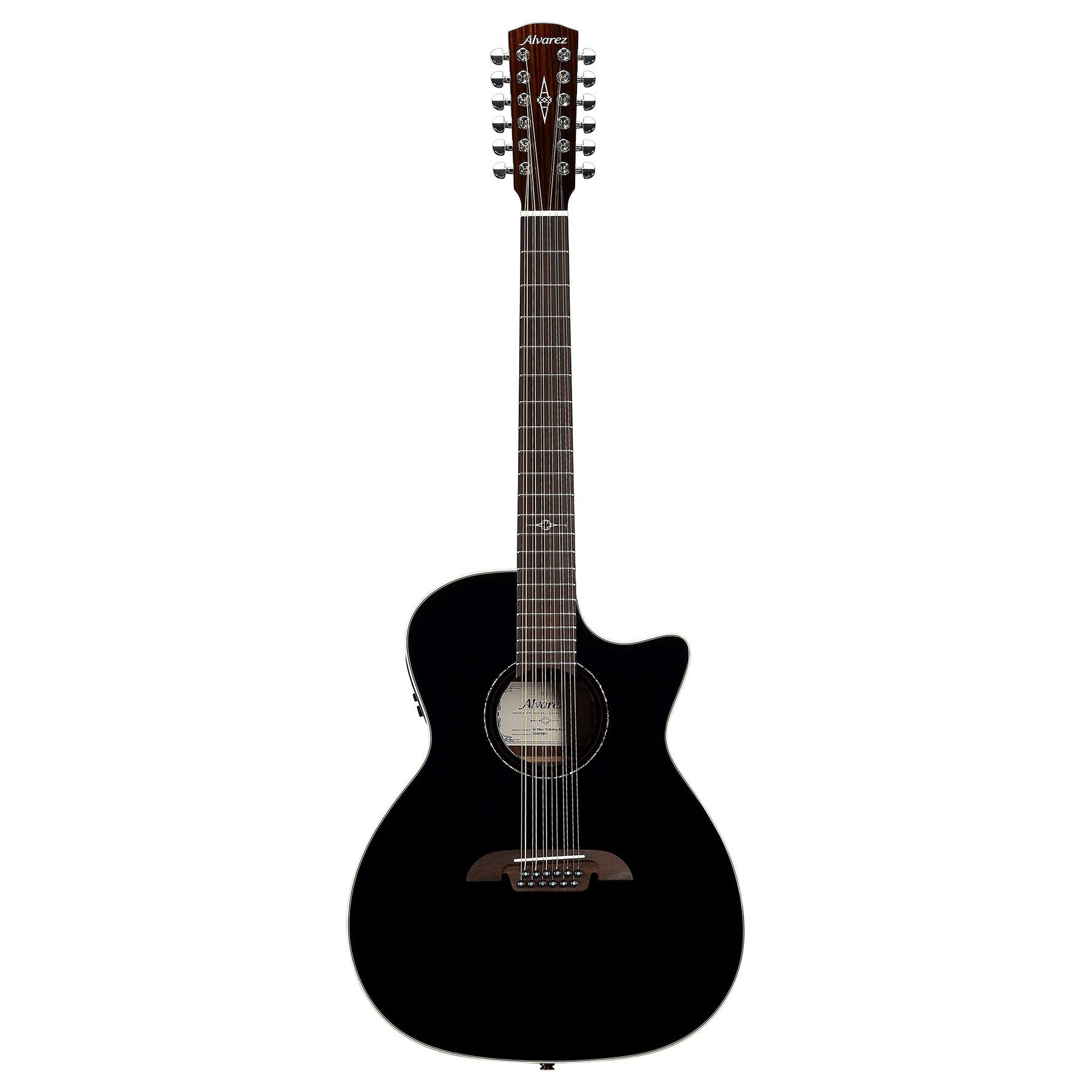 Alvarez Artist AG70ce 12-String Grand Auditorium Acoustic-Electric Guitar, Solid Sitka Spruce Top, Black