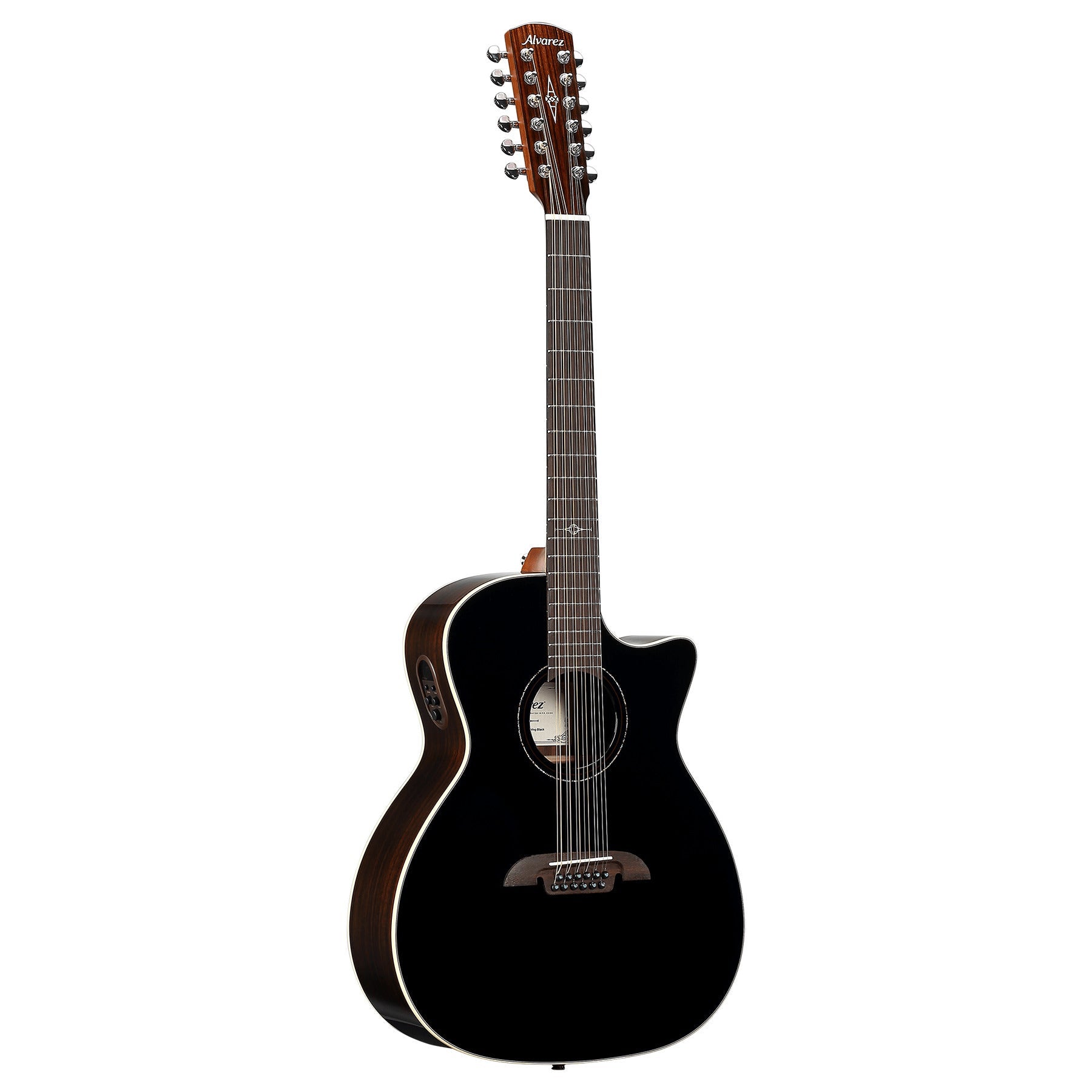 Alvarez Artist AG70ce 12-String Grand Auditorium Acoustic-Electric Guitar, Solid Sitka Spruce Top, Black