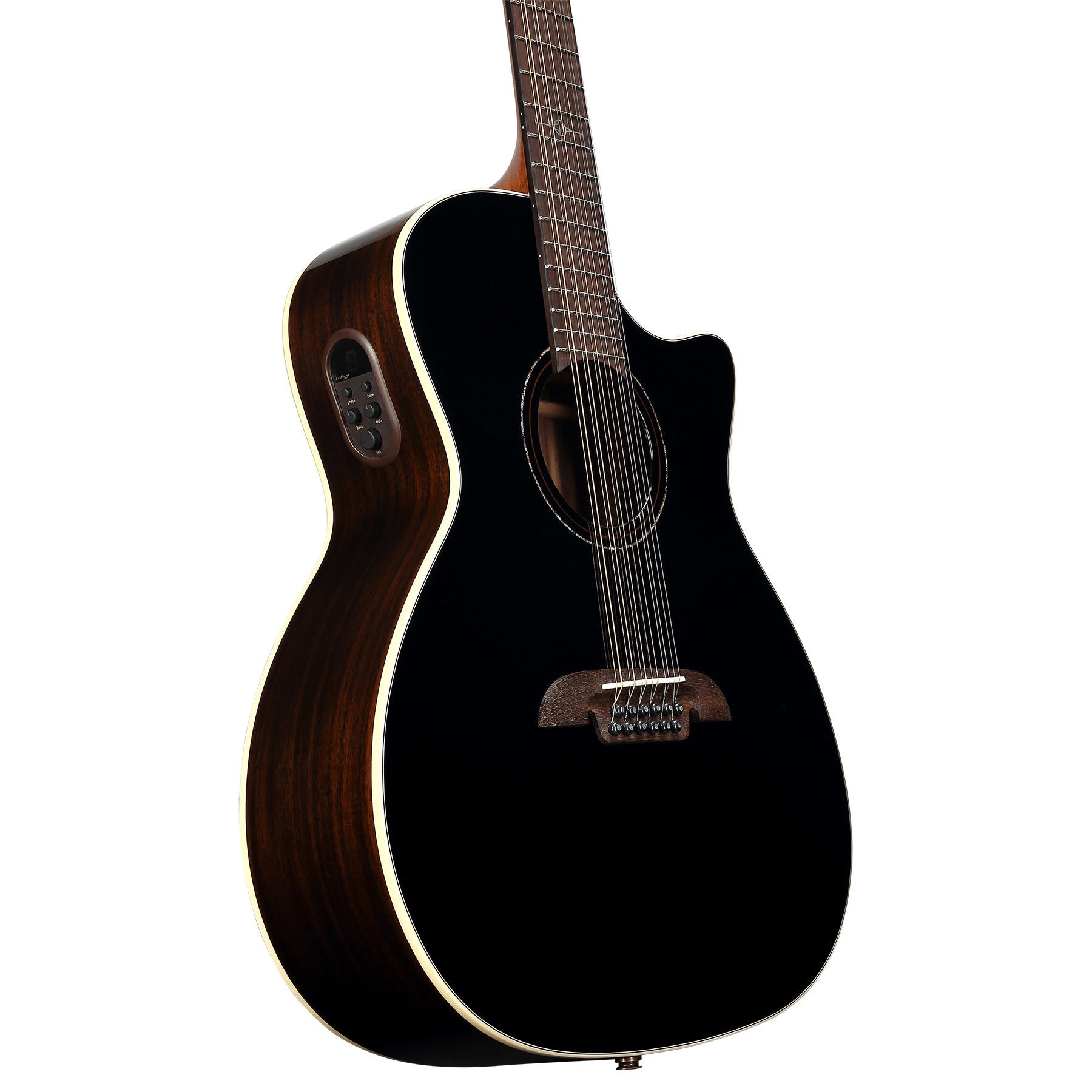 Alvarez Artist AG70ce 12-String Grand Auditorium Acoustic-Electric Guitar, Solid Sitka Spruce Top, Black