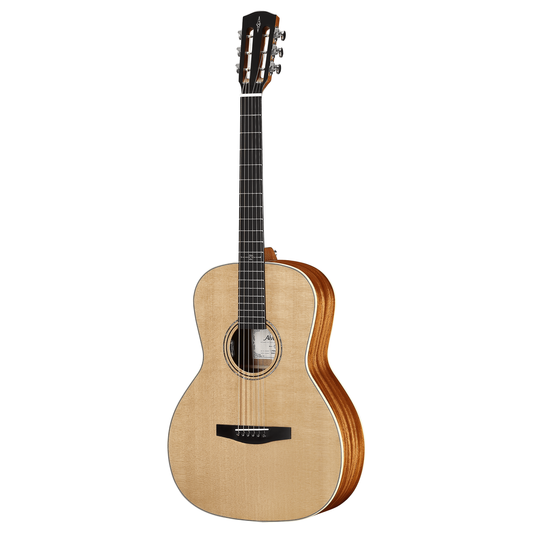 Alvarez LT60e Laureate 000-12 Acoustic-Electric Guitar, AAA Solid North American Sitka Top, Natural