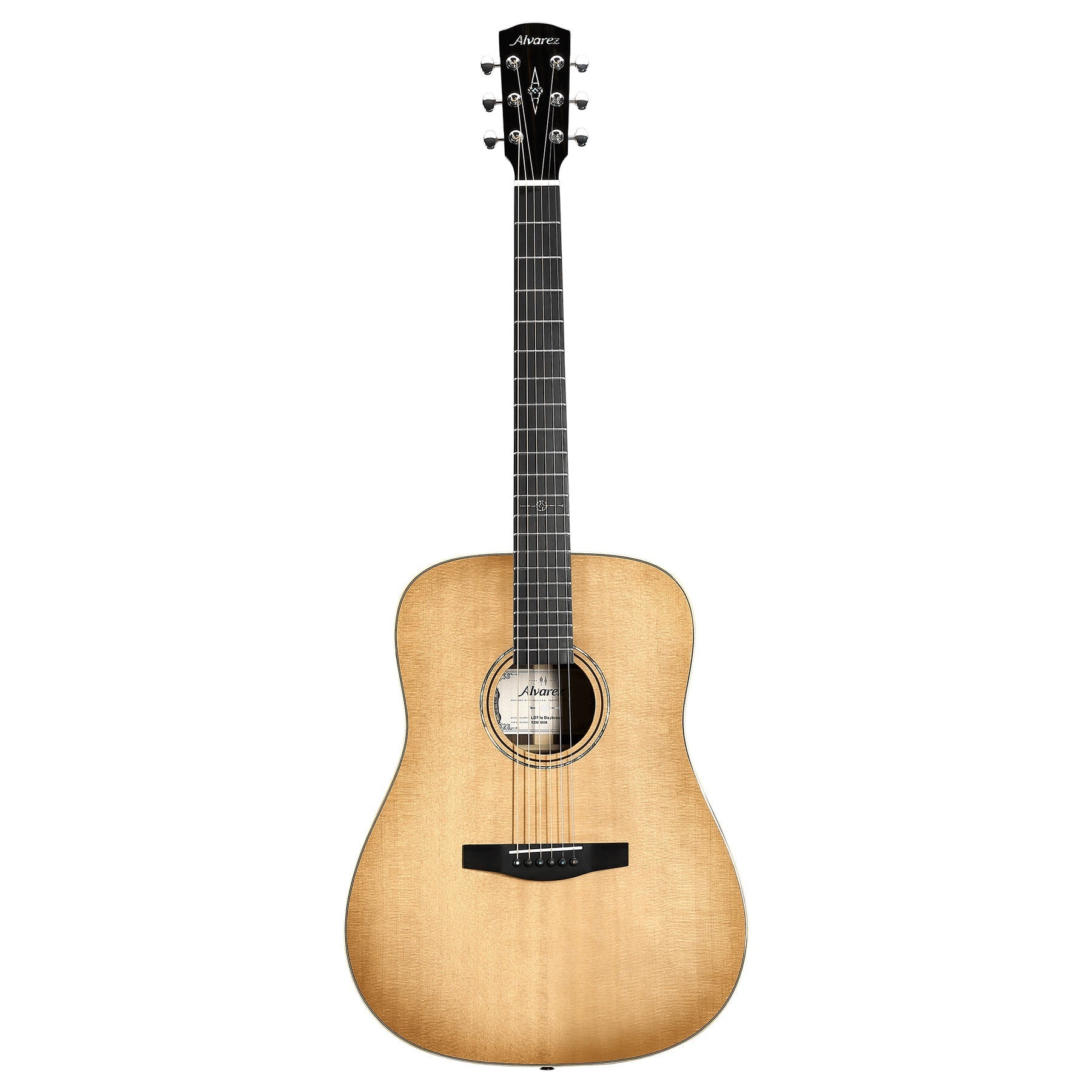 Alvarez LD70e Laureate Dreadnought Acoustic-Electric Guitar, AAA Solid North American Sitka Top, Daybreak