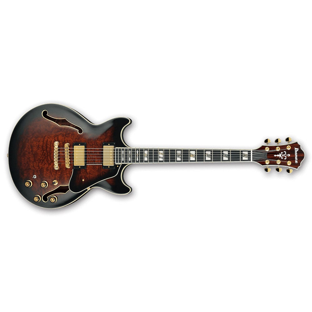 Ibanez AM153 DBS Artstar Semi-Hollow Electric Guitar with Case - Dark Brown Sunburst (B-STOCK)