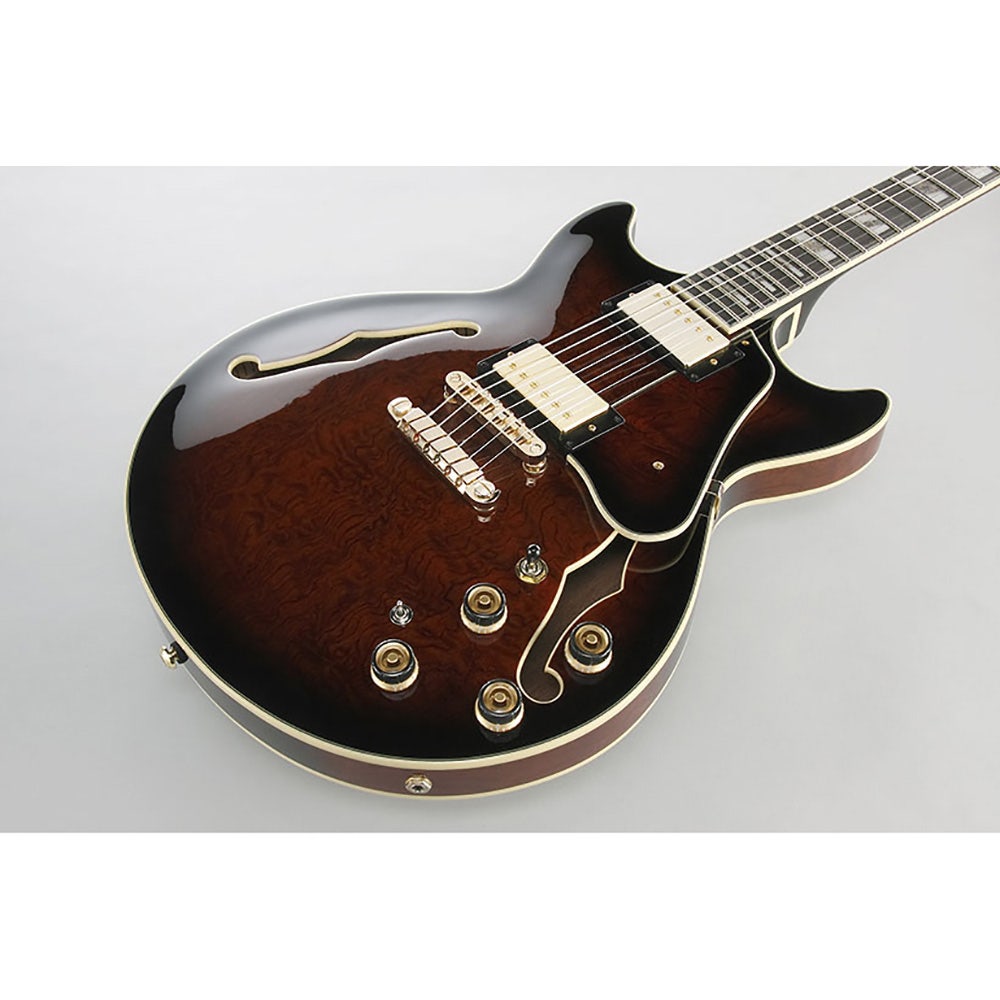 Ibanez AM153 DBS Artstar Semi-Hollow Electric Guitar with Case - Dark Brown Sunburst (B-STOCK)