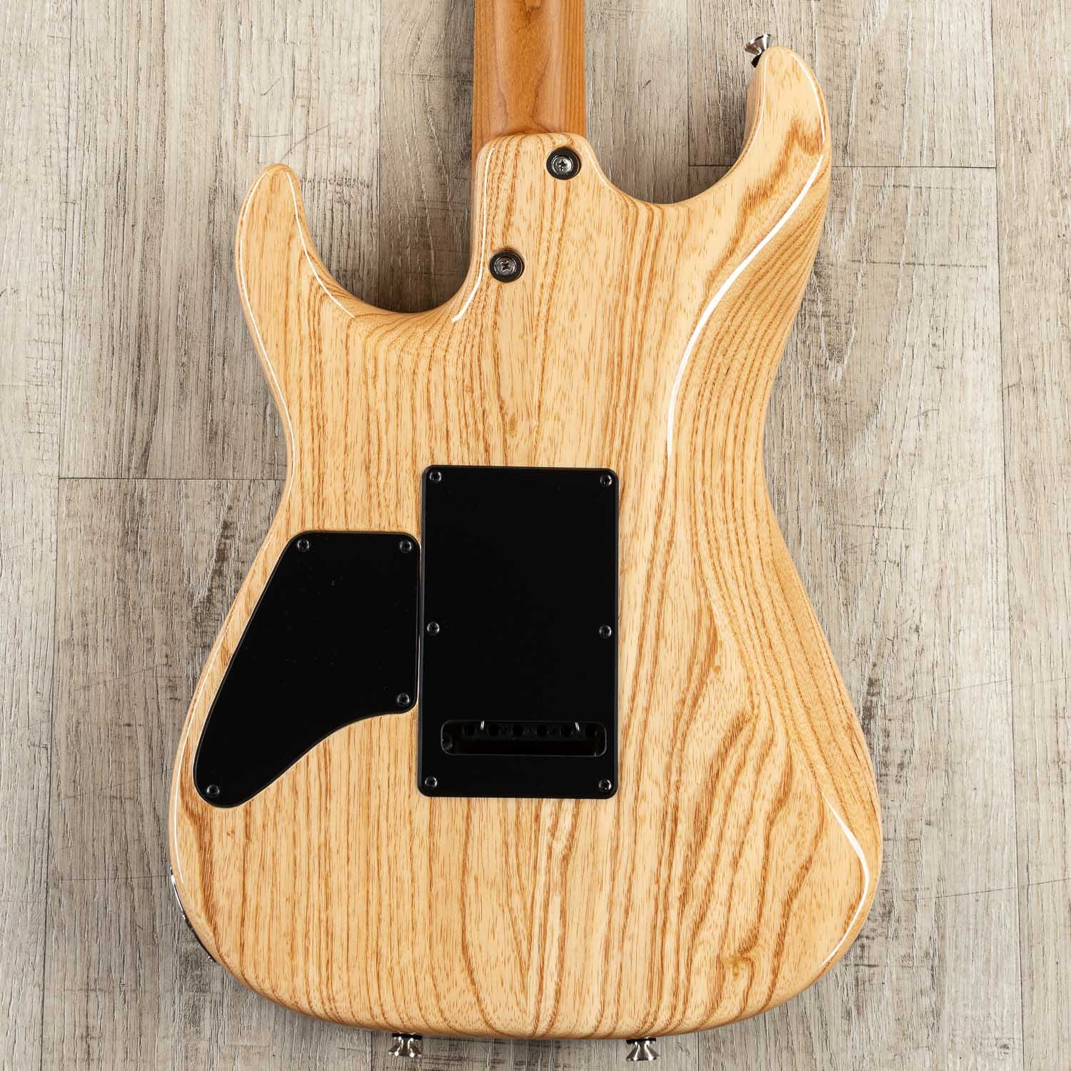 Anderson Guitarworks Drop Top Electric Guitar, Abalone to Trans Purple Burst, Quilt Maple Top, Roasted Maple