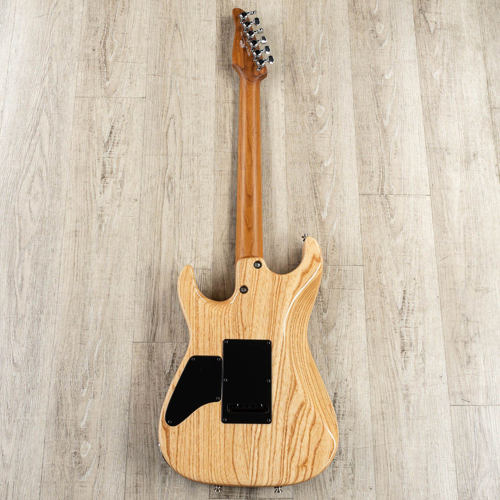 Anderson Guitarworks Drop Top Electric Guitar, Abalone to Trans Purple Burst, Quilt Maple Top, Roasted Maple