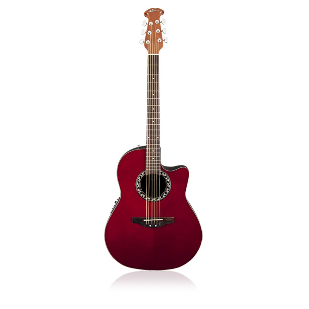 Ovation AB24-RR Applause Balladeer Cutaway Dreadnought Acoustic-Electric Guitar - Ruby Red
