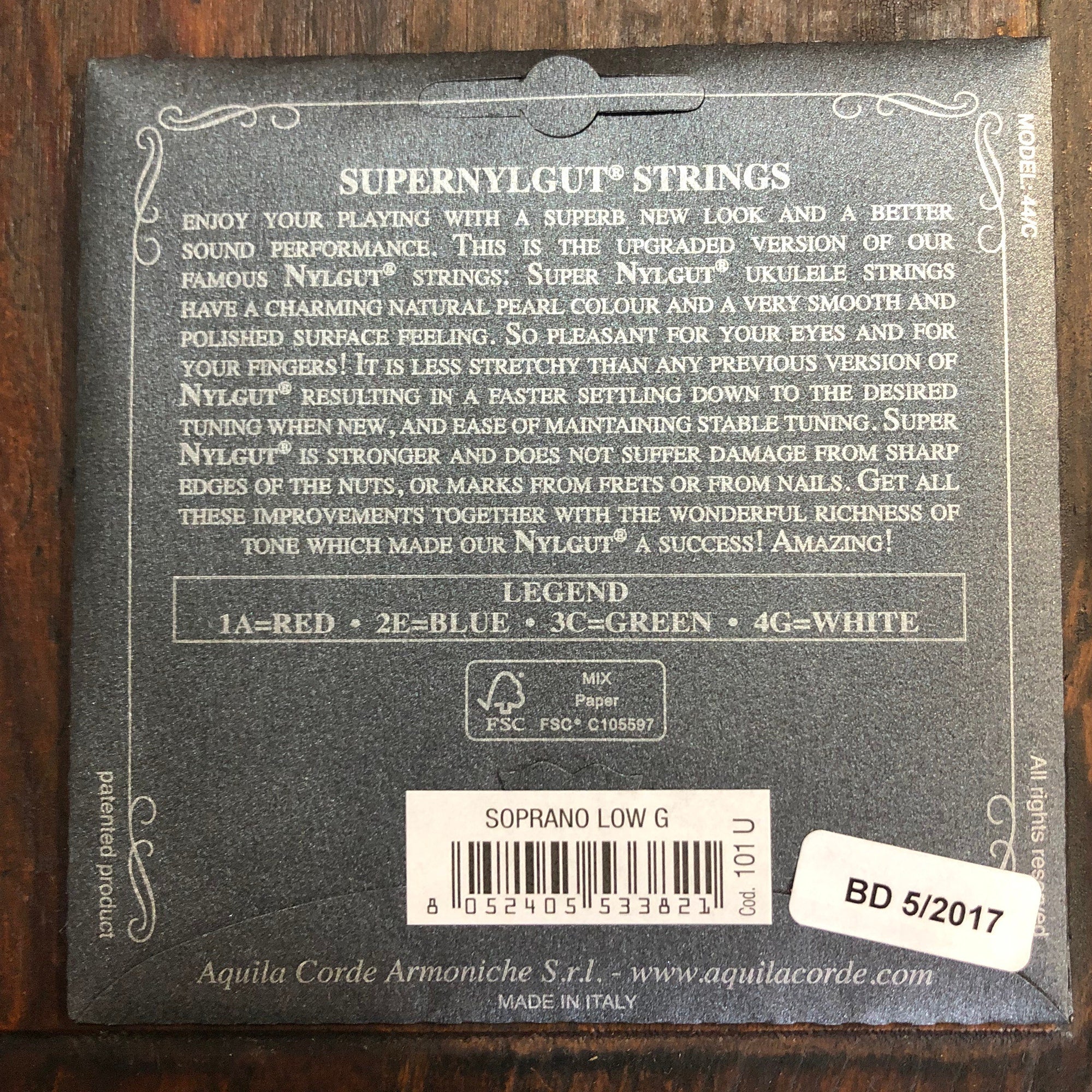 Aquila USA 101U Super Nylgut Soprano Low-G Tuning Ukulele Strings