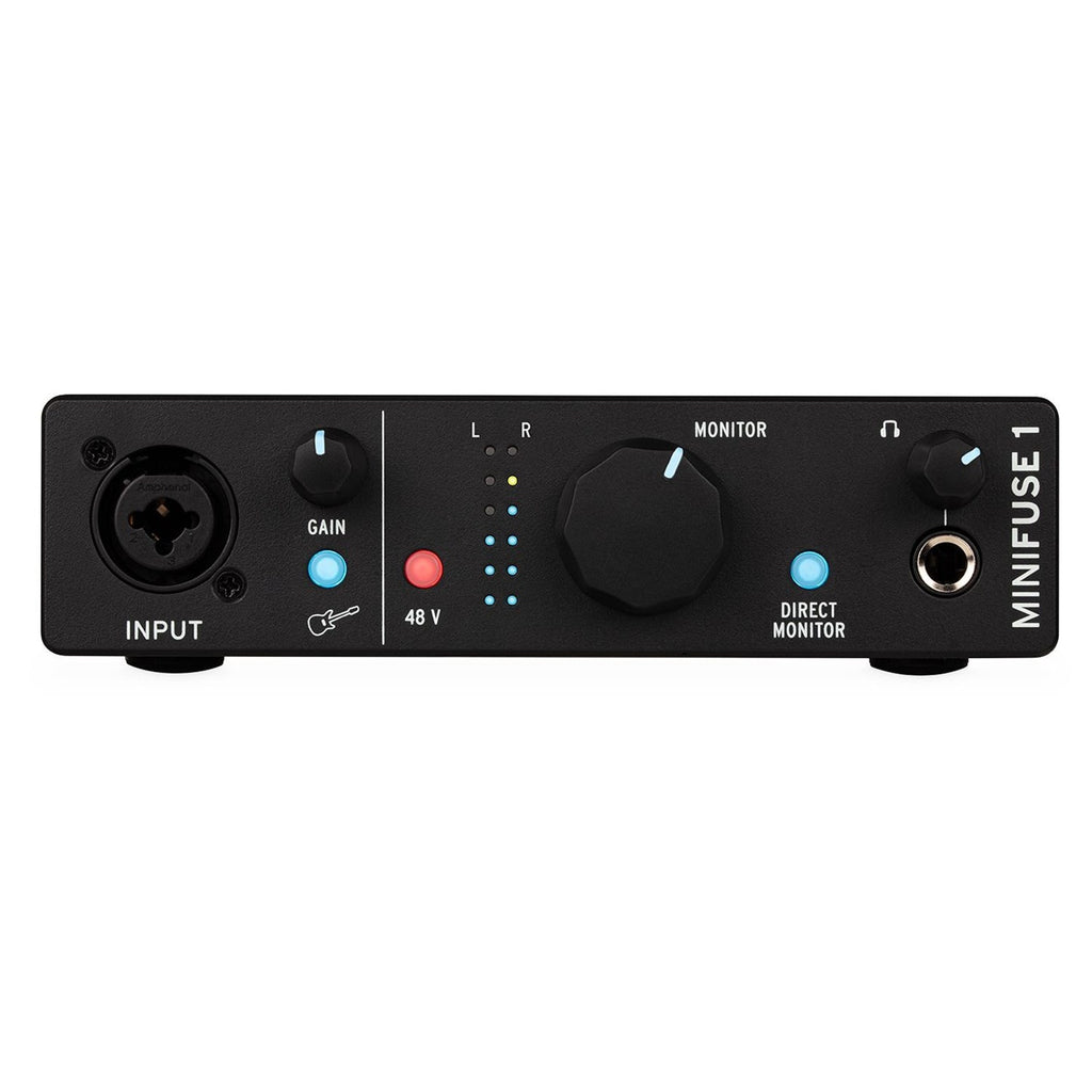 Arturia MiniFuse 1 1-In/2-Out USB-C Audio Interface w/ 1x XLR Combo Input, Black
