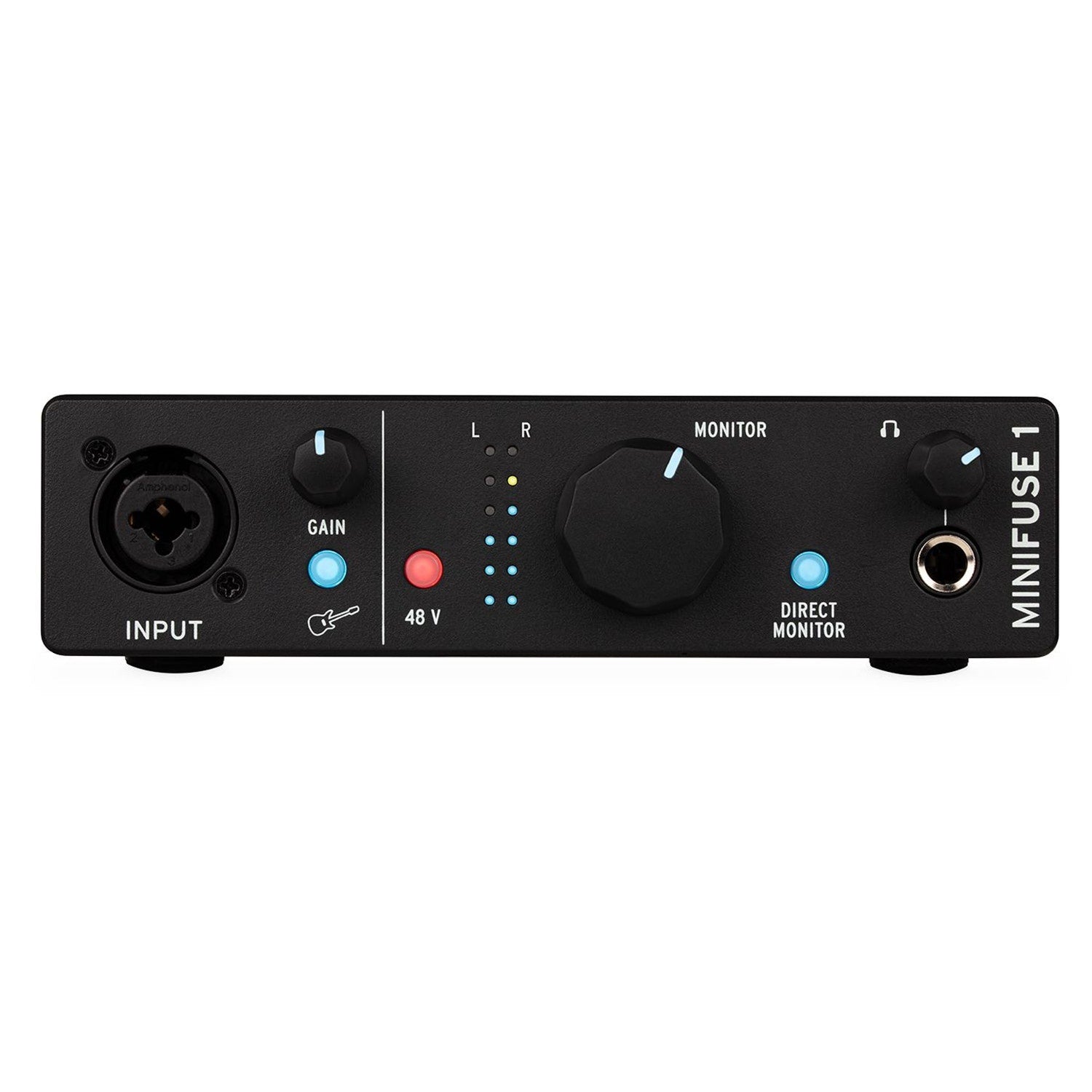 Arturia MiniFuse 1 1-In/2-Out USB-C Audio Interface w/ 1x XLR Combo Input, Black