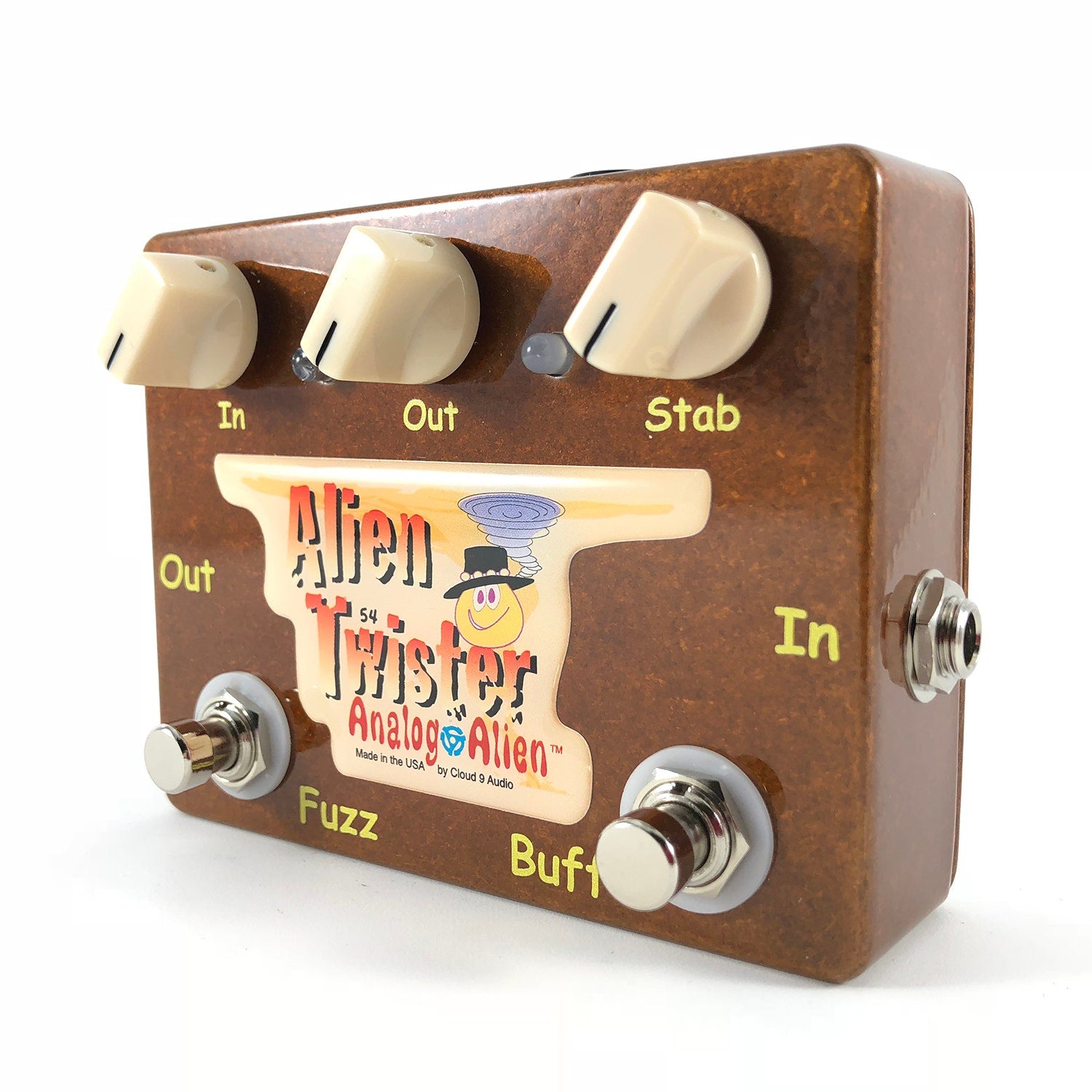Analog Alien Twister Fuzz / Buffer Guitar Effects Pedal