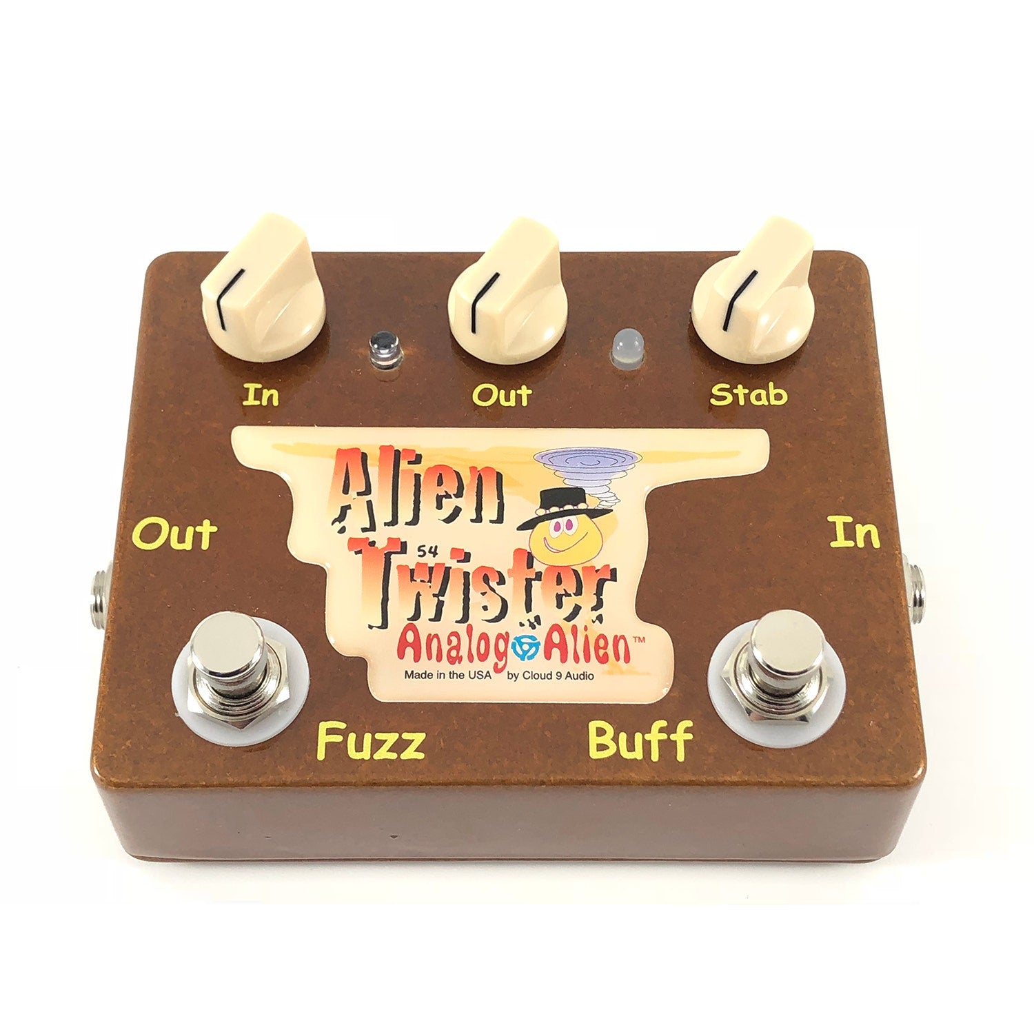 Analog Alien Twister Fuzz / Buffer Guitar Effects Pedal