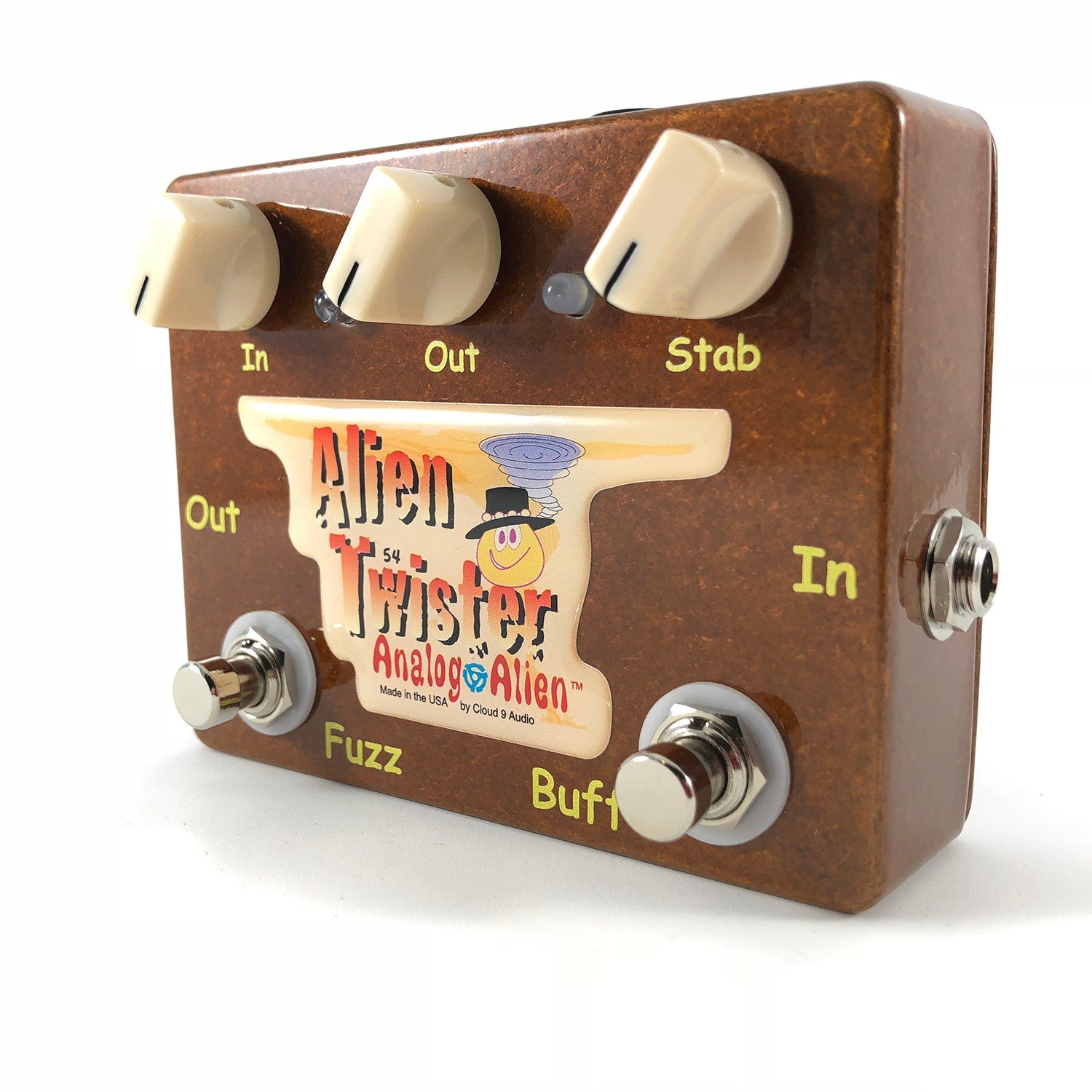 Analog Alien Twister Fuzz / Buffer Guitar Effects Pedal