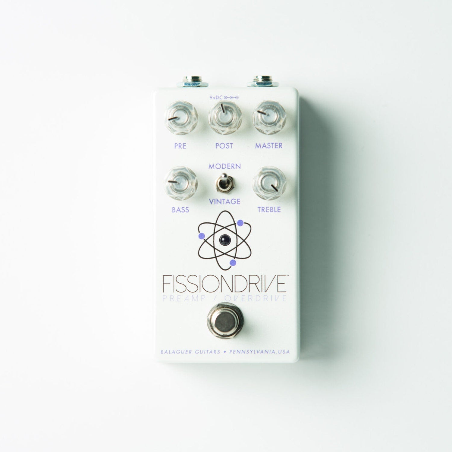 Balaguer The Fission Drive v2 Pre-Amp Overdrive / Distortion Pedal, Cosmic White