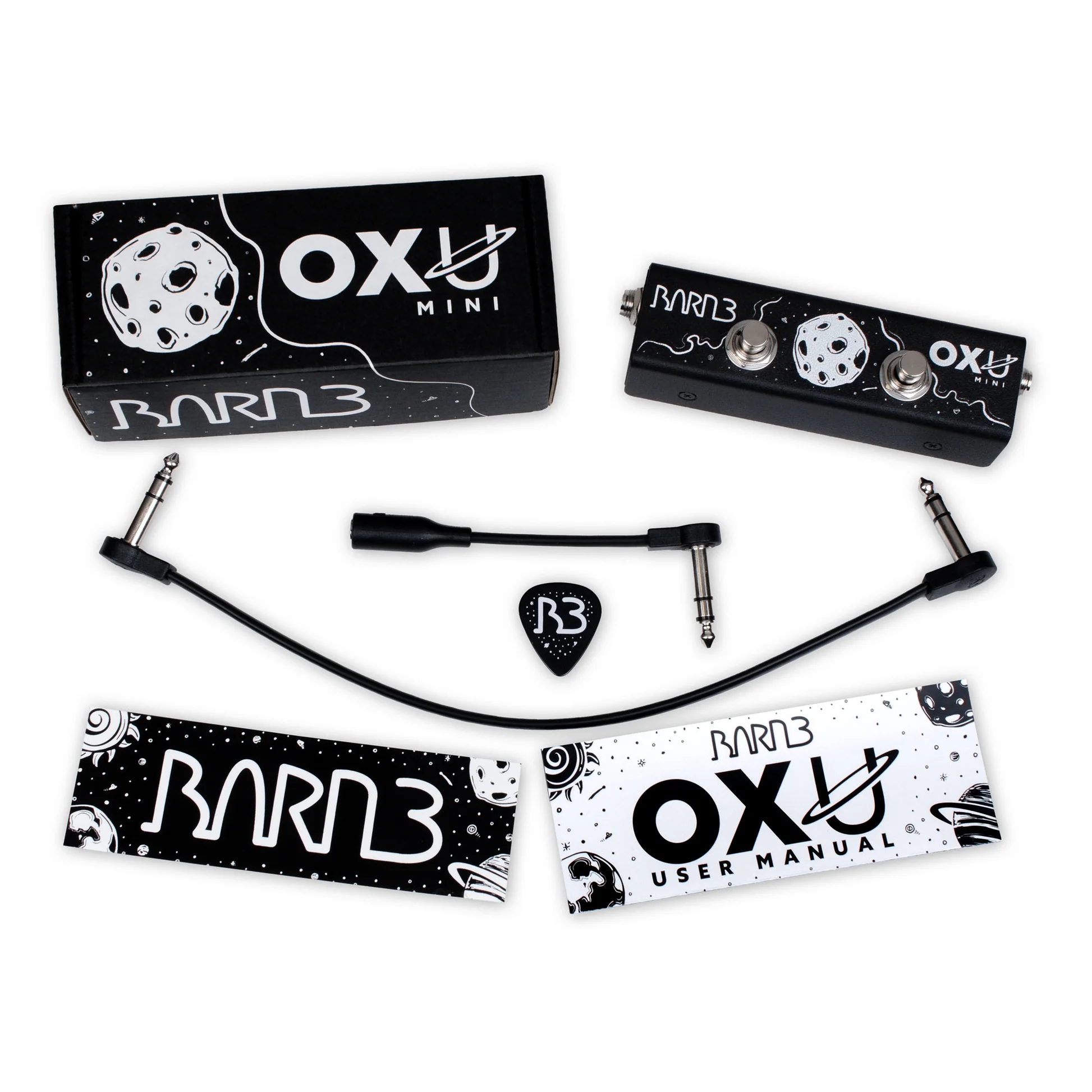 Barn3 OXU Mini Compact 2-Button Universal Aux Switch for Auxiliary-Enabled Effect Pedals