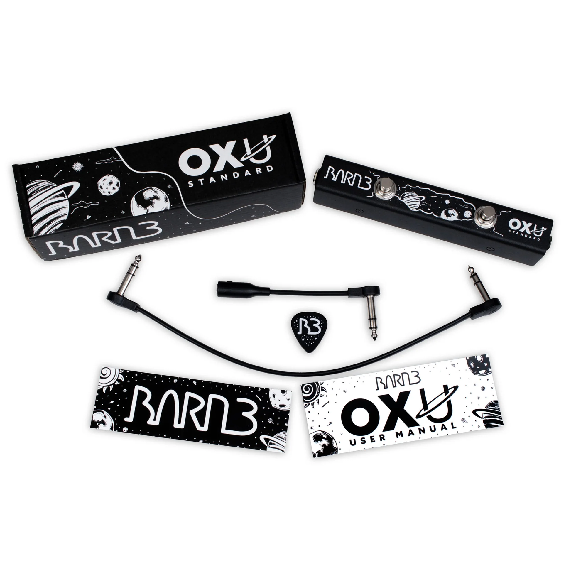 Barn3 OXU Standard 2-Button Universal Aux Switch for Auxiliary-Enabled Effect Pedals