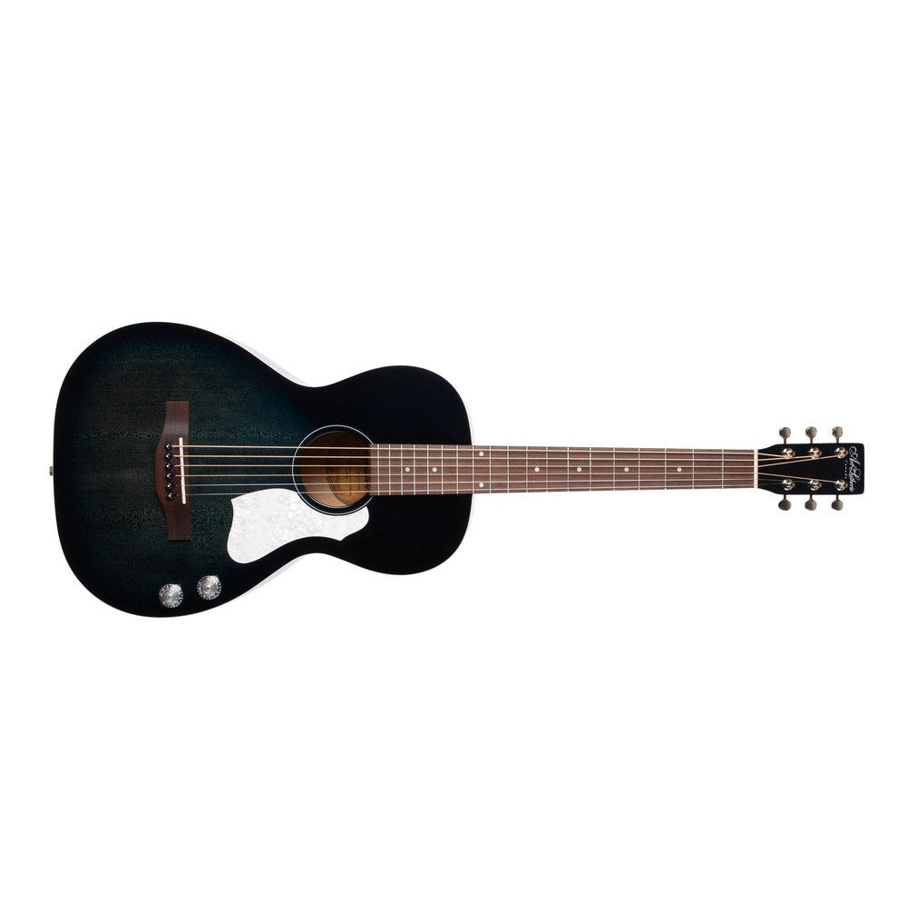 Art & Lutherie Roadhouse Q-Discrete Parlor Acoustic Electric Guitar, Indigo Burst