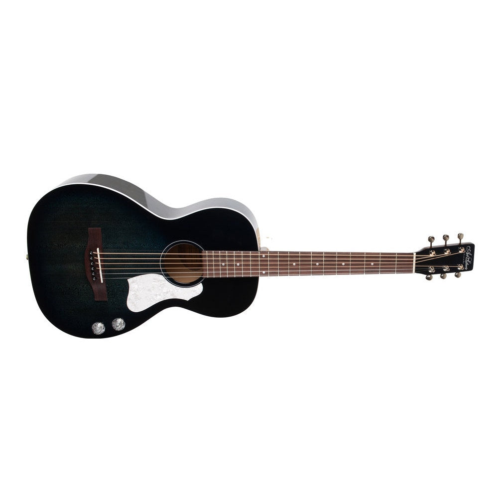 Art & Lutherie Roadhouse Q-Discrete Parlor Acoustic Electric Guitar, Indigo Burst