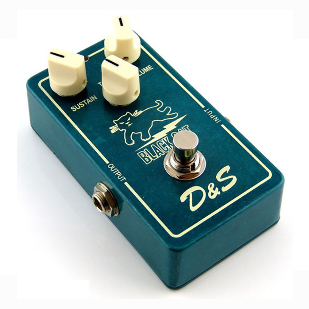 Black Cat Pedals D&S DS Sustainer Guitar Effects Pedal (Ibanez/Maxon OD-801 Replica)
