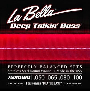 La Bella 760RHBB "Beatle" Bass Strings, Stainless Steel Round Wound (50-100)