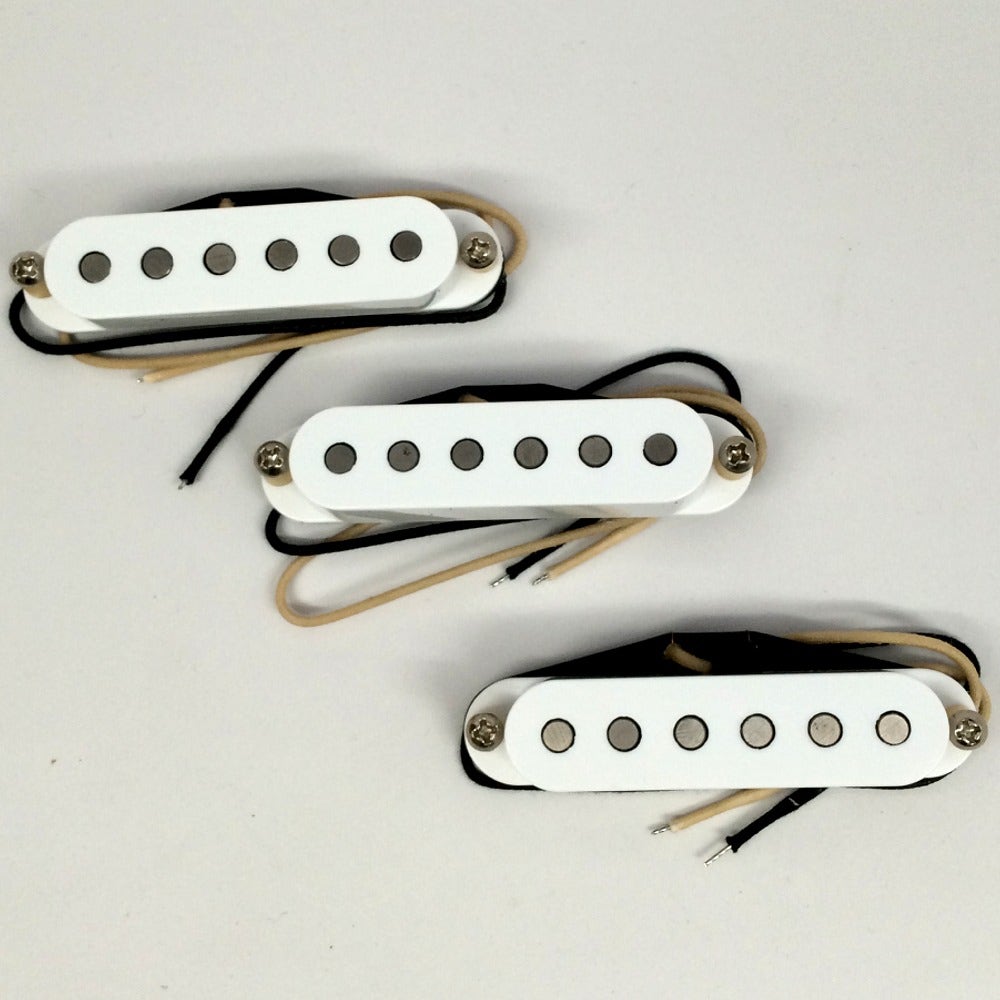 Bare Knuckle Apache Single Coil Replacement Pickup Set Alnico III White Coils
