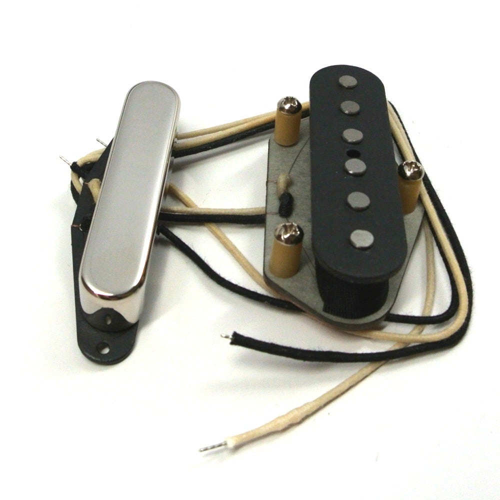 Bare Knuckle Pickups The Boss Tele Pickup Set, Stock Polarity, Nickel Neck Cover