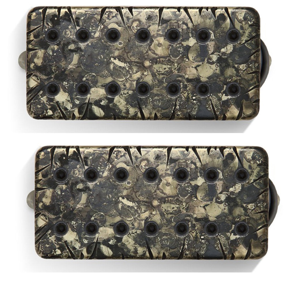 Bare Knuckle Pickups Juggernaut Set, Camo Battleworn Covers, 7-String, Black Bolts