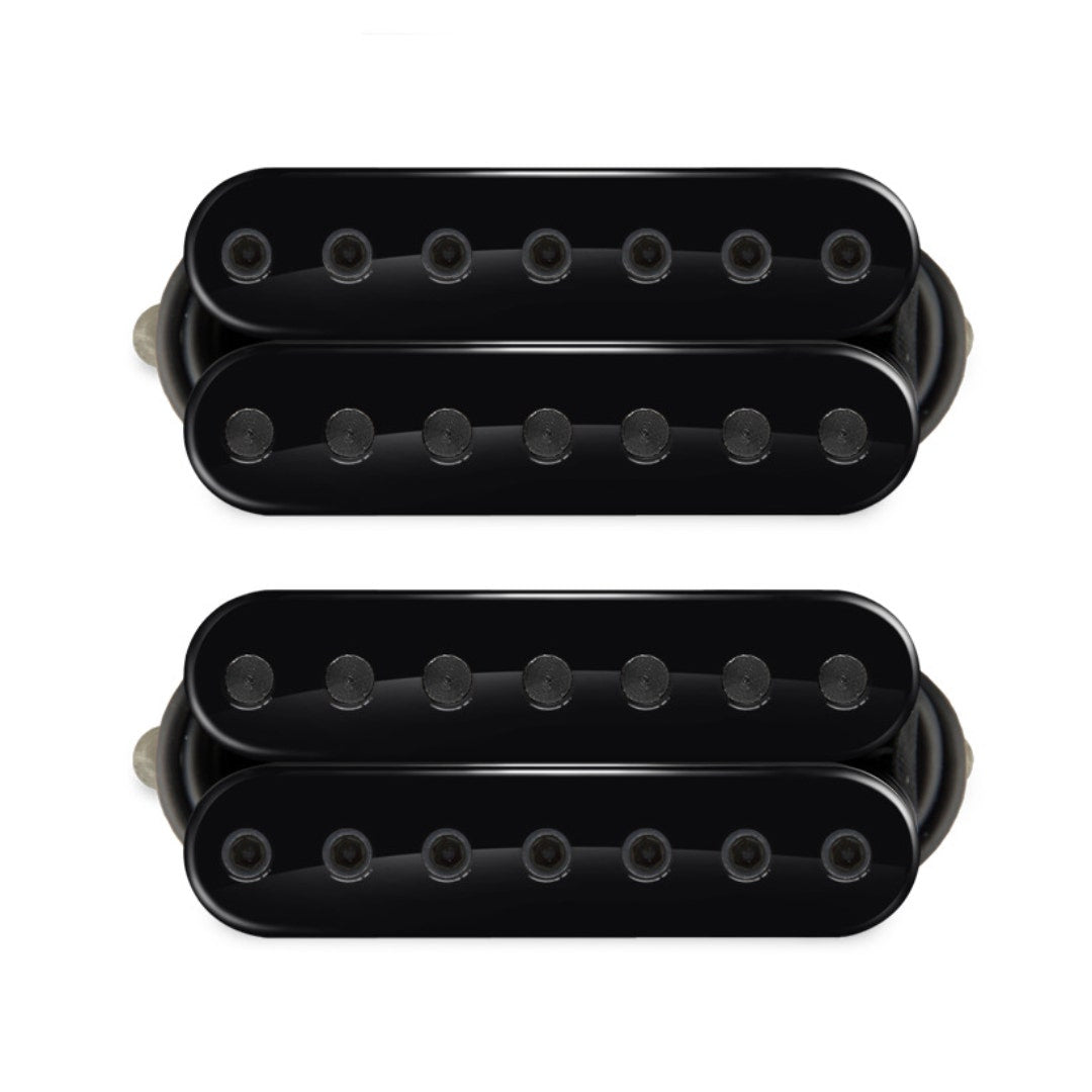 Bare Knuckle Nailbomb 7-String Guitar Humbucker Pickup Set, Ceramic Bridge, Open-Coil Black Bolts