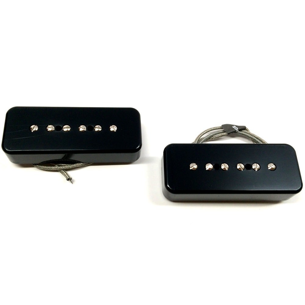 Bare Knuckle Warpig 90 6-String 'Pig 90 P90 Soapbar Pickup Set, Black Covers