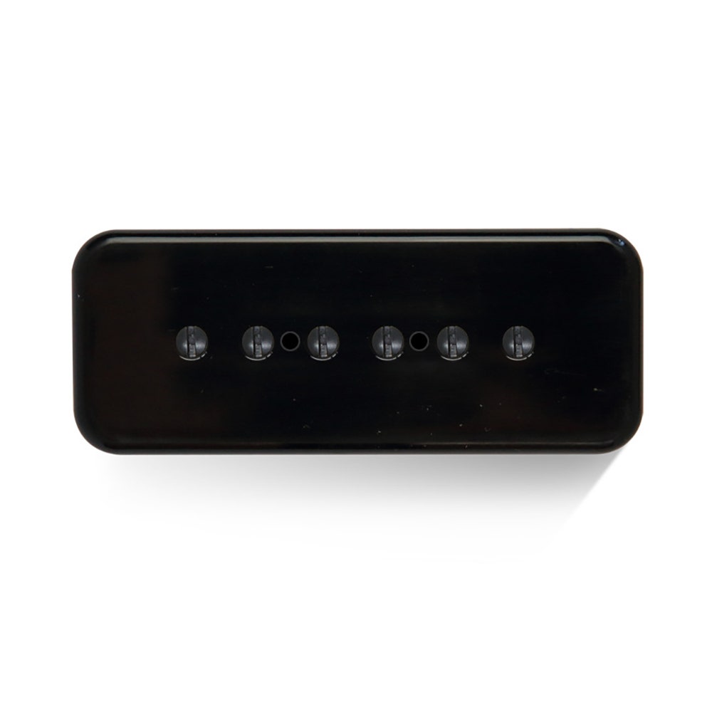 Bare Knuckle Supermassive 90 P90-Style Bridge Guitar Pickup, Black Soapbar, Black Screws