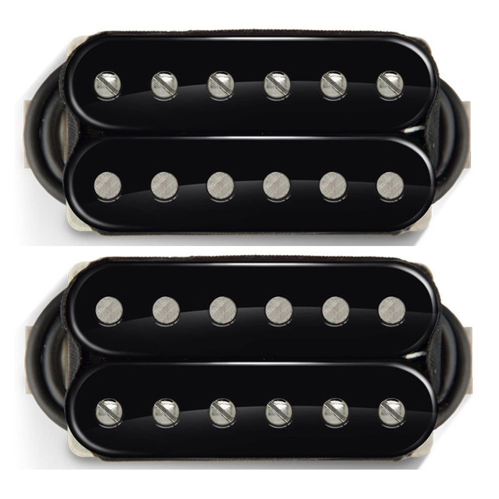 Bare Knuckle Polymath Humbucker Guitar Pickup Set, Black Bobbins, Nickel Screws