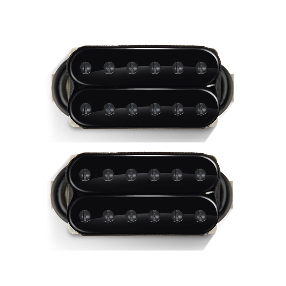 Bare Knuckle Pickups Rabea Massaad Silo 6-String Guitar Pickup Set, Black w/ Black Screws