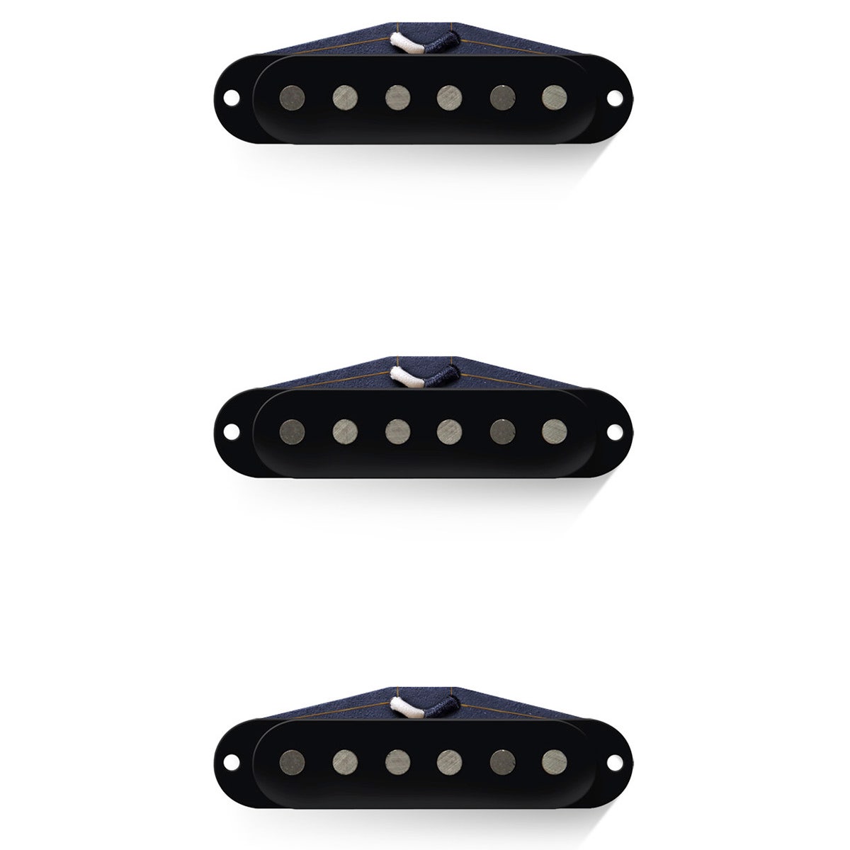 Bare Knuckle Rabea Massaad Triptych Strat Single-Coil Guitar Pickup Set, Black