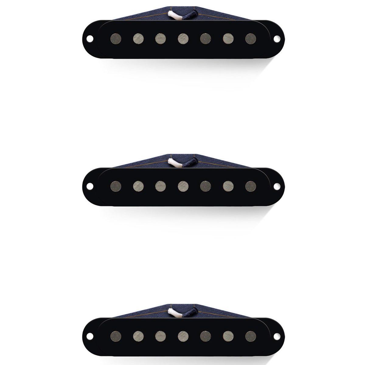 Bare Knuckle Rabea Massaad Triptych 7-String Single-Coil Guitar Pickup Set, Black