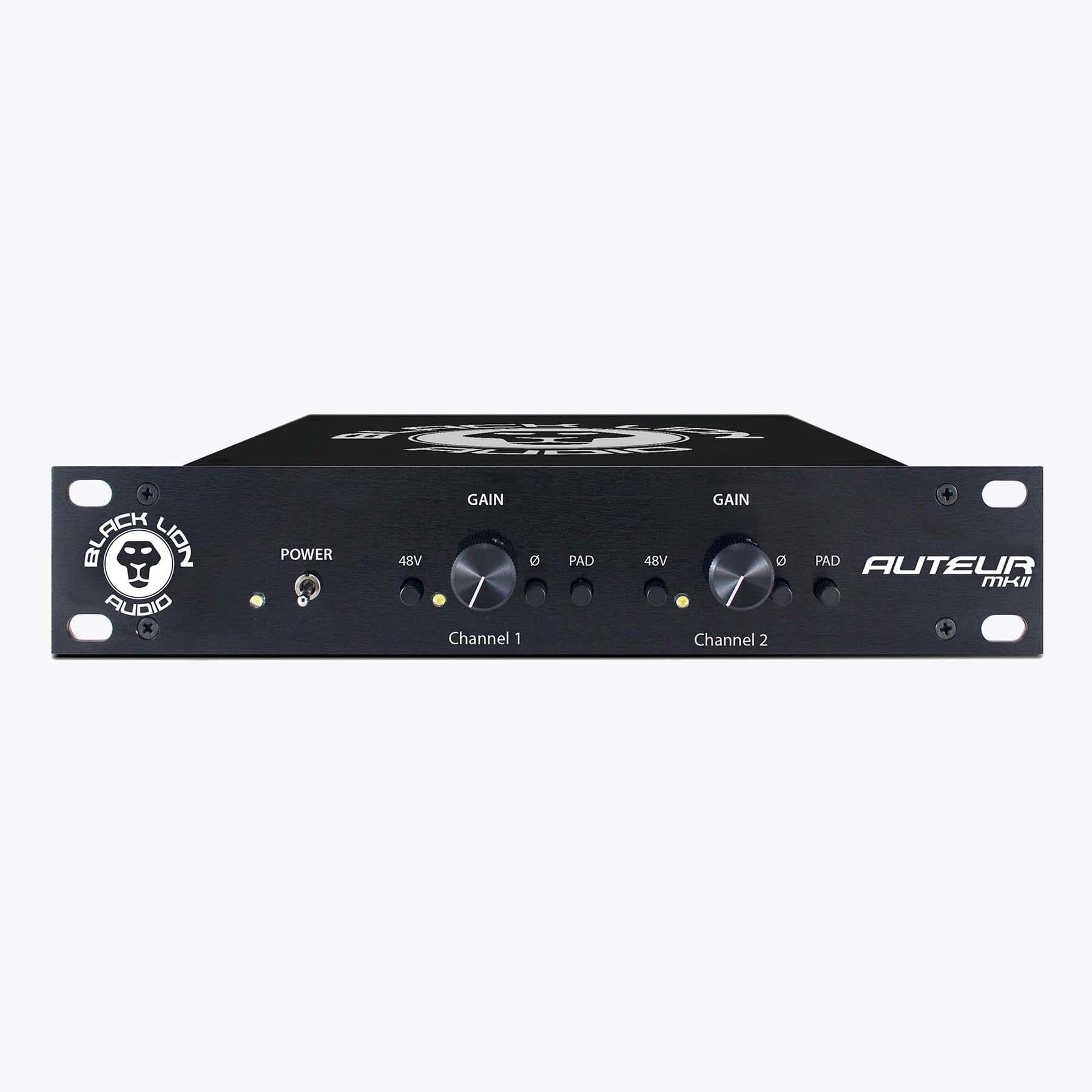 Black Lion Audio Auteur MKII Microphone Preamplifier, Half Rack Size