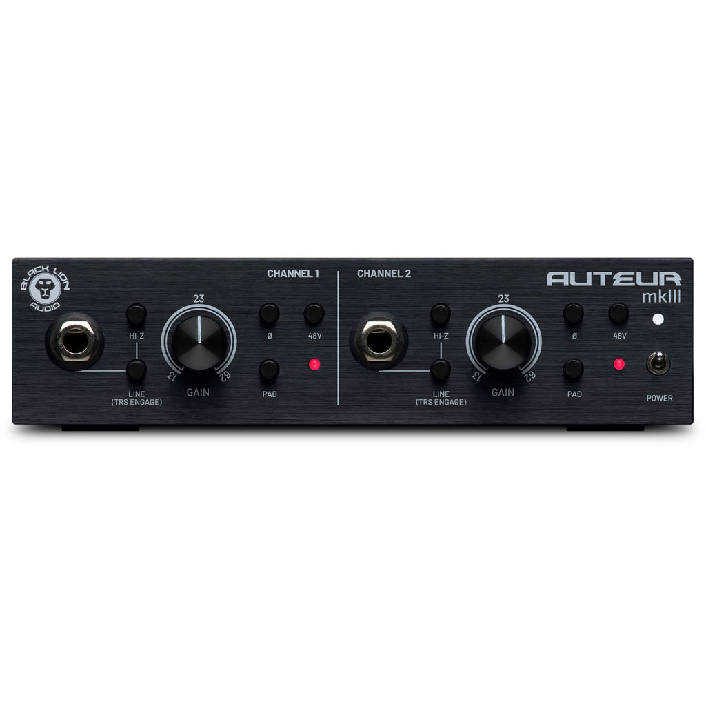 Black Lion Audio Auteur MKIII 2-Channel Transformer-Coupled Microphone Preamplifier