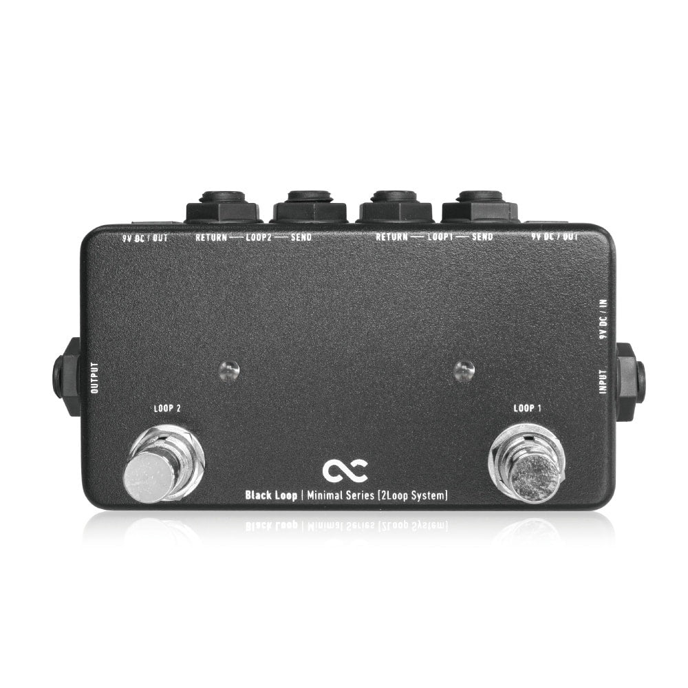One Control Black Loop 2 Loop True Bypass Line Selector Switching Pedal with 2 DC outs