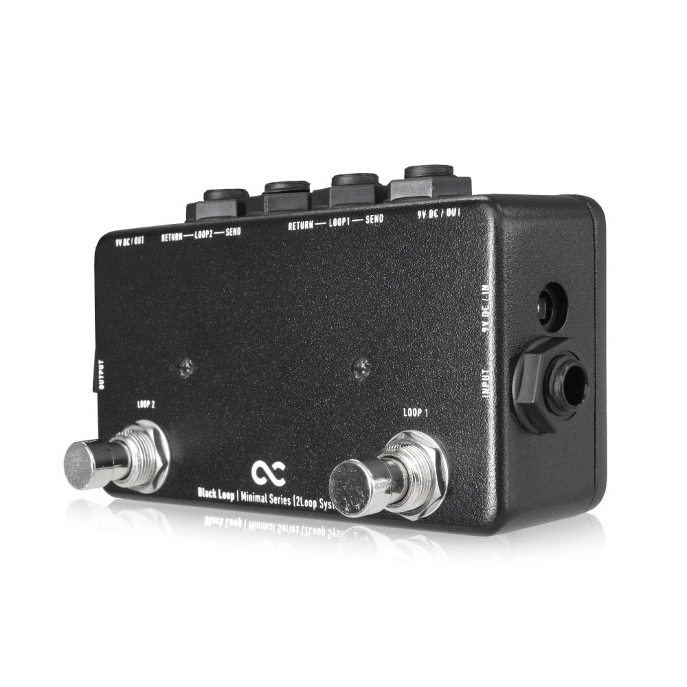 One Control Black Loop 2 Loop True Bypass Line Selector Switching Pedal with 2 DC outs