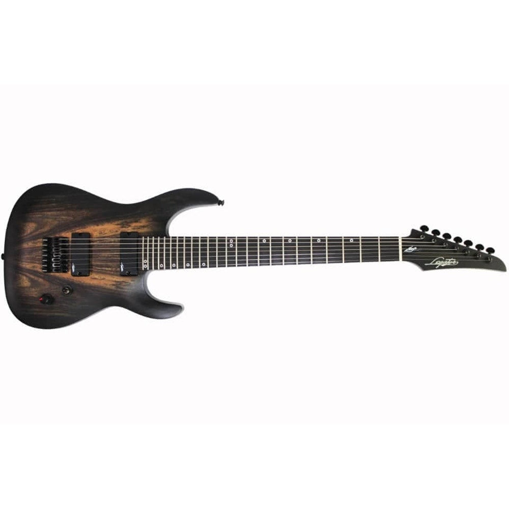 Legator Ninja Performance N7P 7-String Electric Guitar, Ebony Fingerboard - Satin Black Bocote Burst