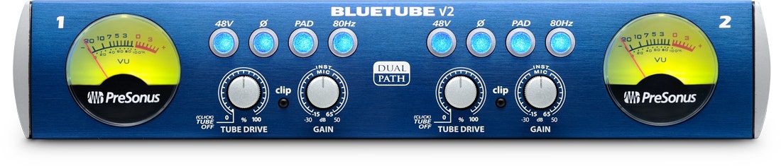 Presonus BlueTube DP V2  2 Channel Mic/Instrument Tube Preamp