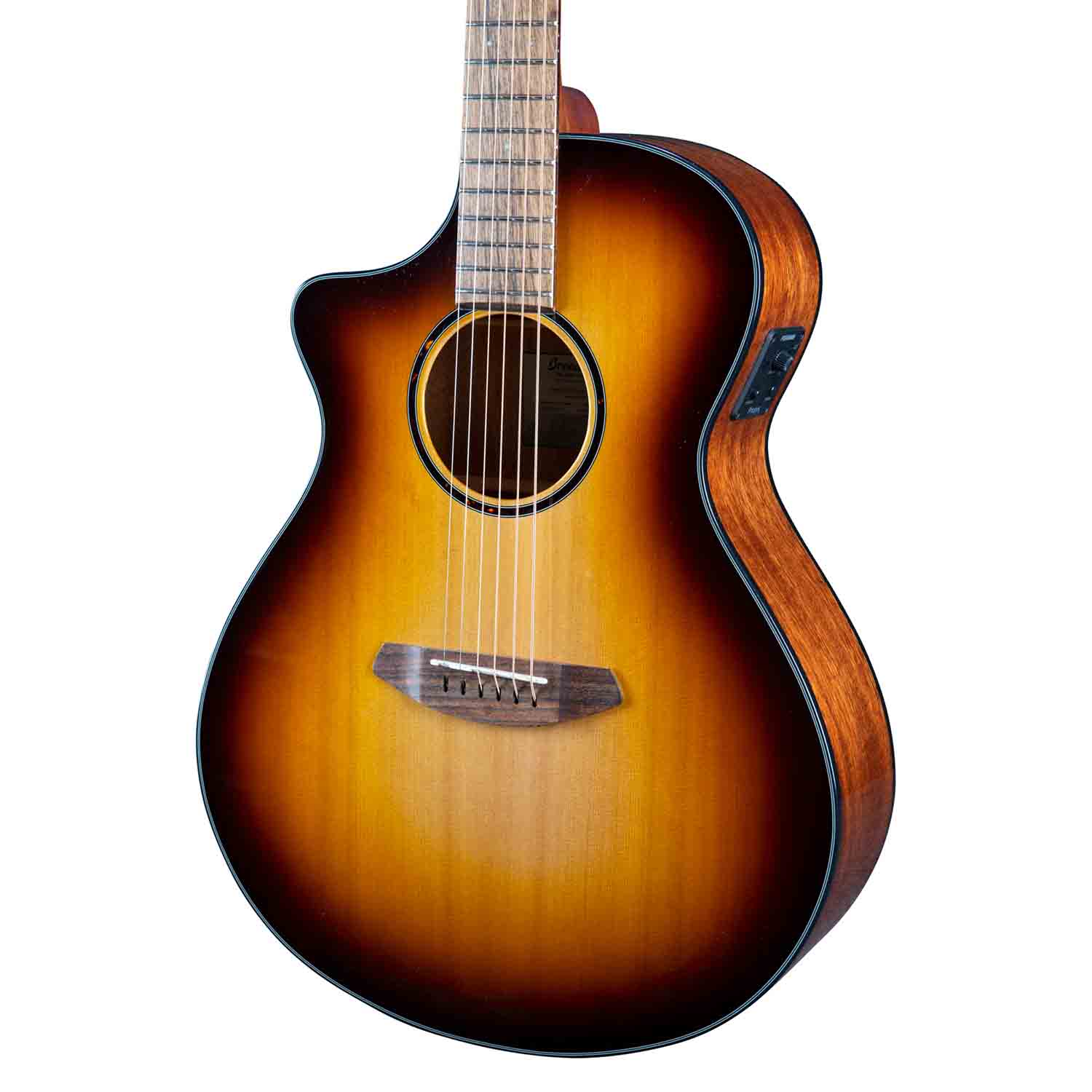 Breedlove Discovery S Concert Edgeburst Left-Handed Acoustic Guitar, Red Cedar Top