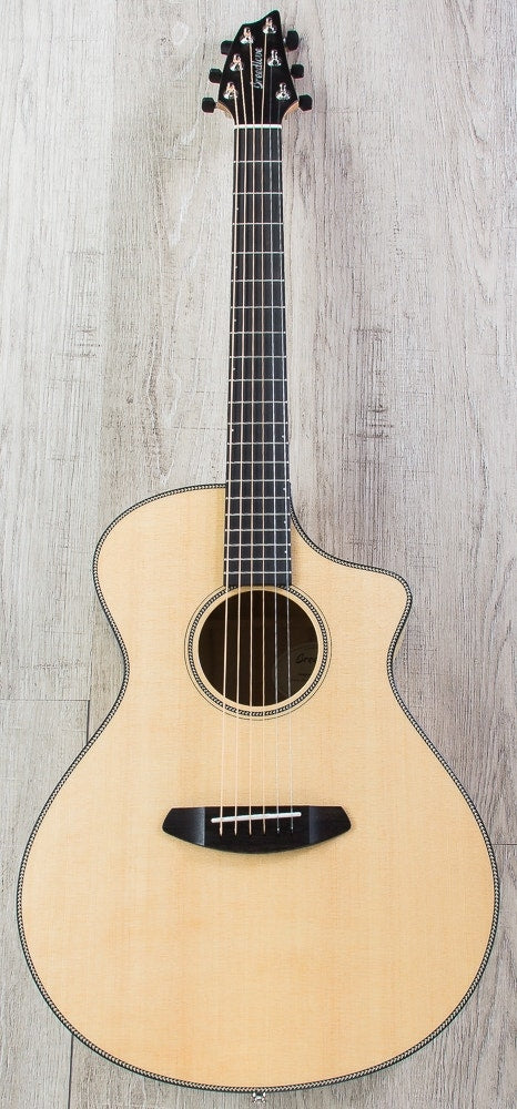 Breedlove Oregon Concert CE Acoustic-Electric Guitar, Sitka Spruce Myrtlewood, Hard Case - Gloss Natural (Open Box)