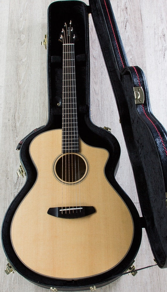 Breedlove Oregon Concert CE Acoustic-Electric Guitar, Sitka Spruce Myrtlewood, Hard Case - Gloss Natural (Open Box)