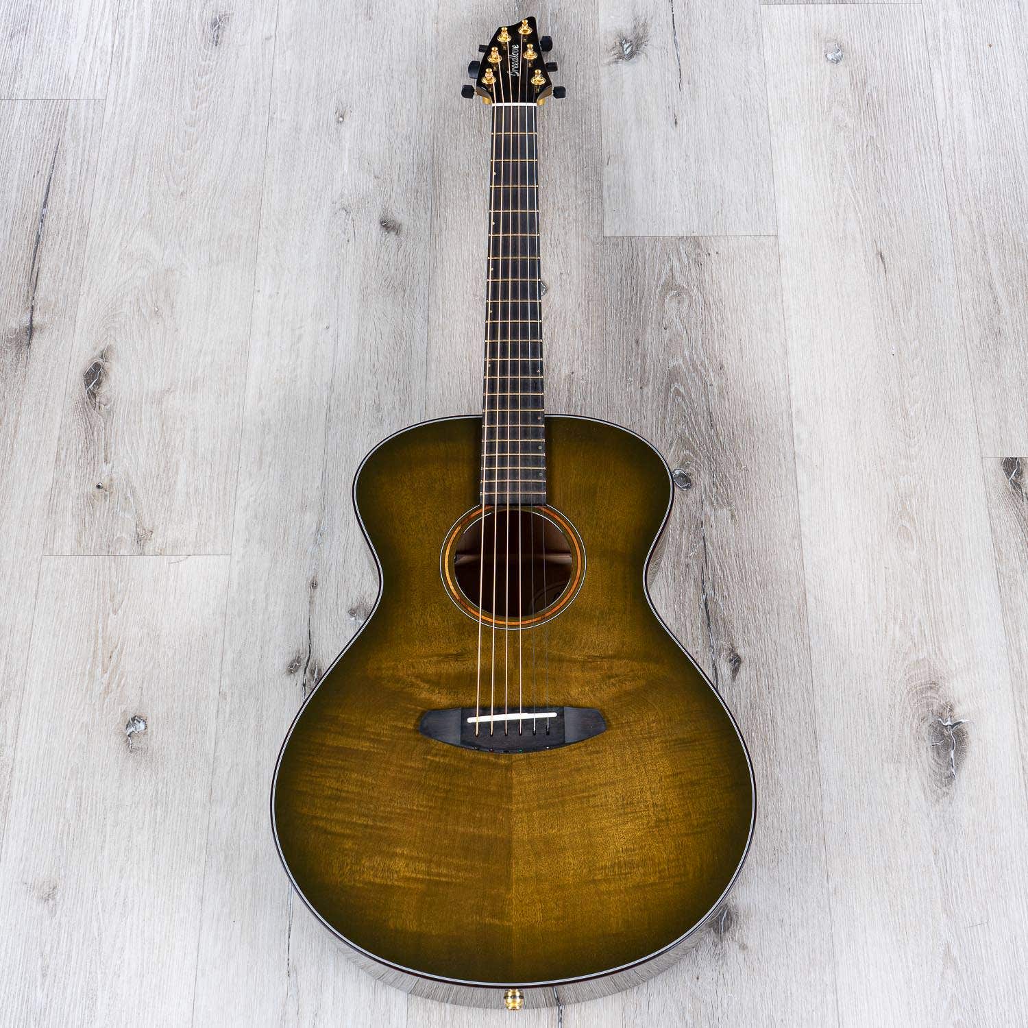 Breedlove Oregon Concert E LTD Acoustic Electric Guitar, Myrtlewood, Olive Burst (B-STOCK)