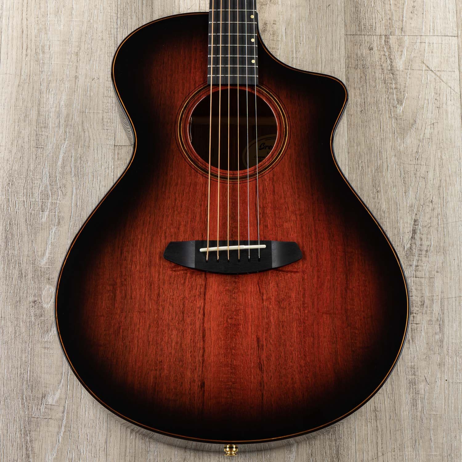 Breedlove Limited Edition Oregon Concert CE Acoustic-Electric Guitar, Sunset Burst, Myrtlewood
