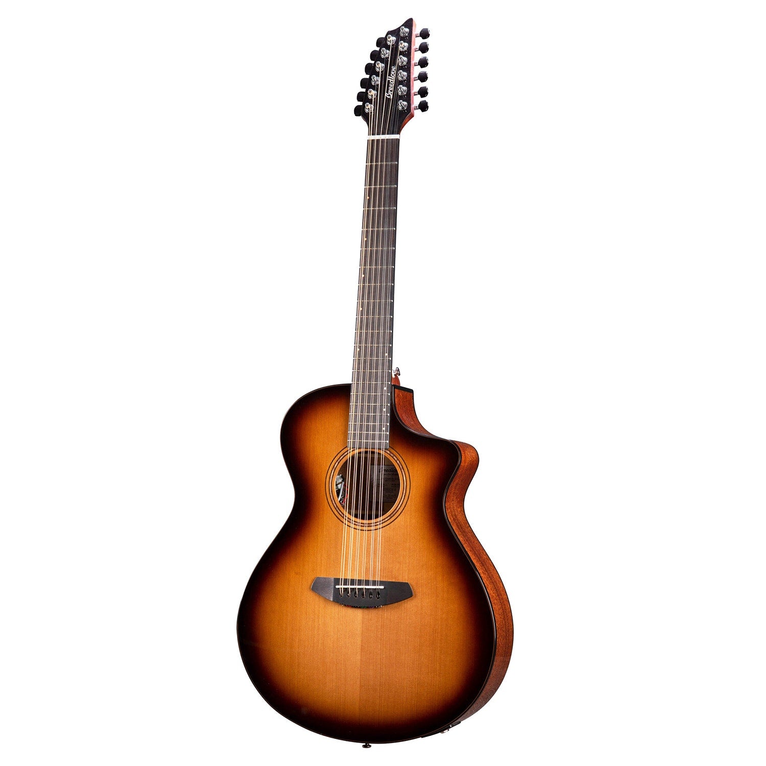 Breedlove Solo Pro Concert CE 12-String Acoustic Electric Guitar, Western Red Cedar Top, Edgeburst