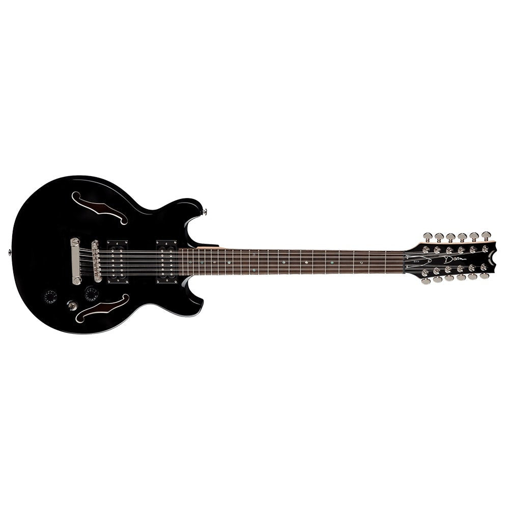 Dean BOCA12 CBK Boca 12 -String Semi-Hollow Body Electric Guitar - Classic Black