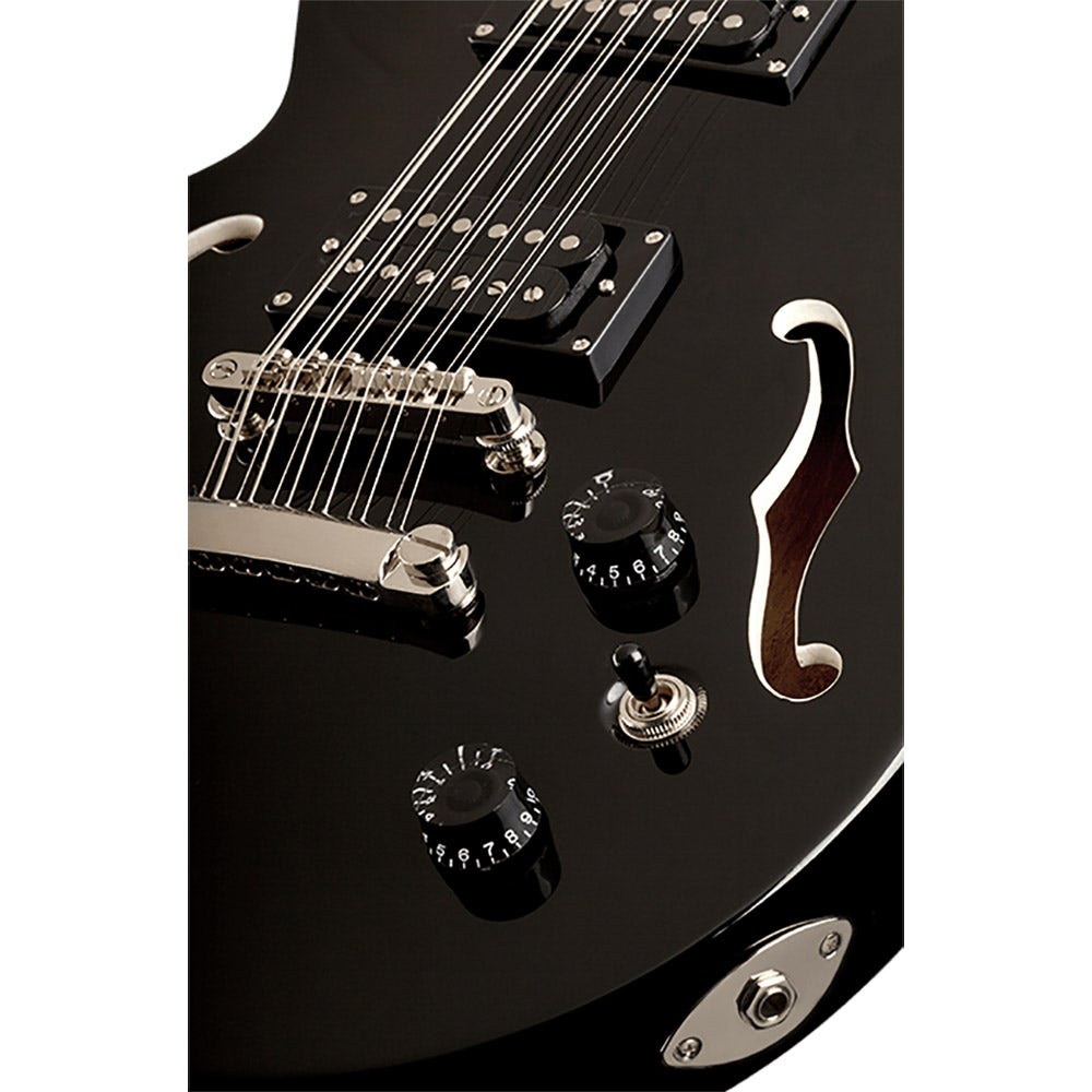 Dean BOCA12 CBK Boca 12 -String Semi-Hollow Body Electric Guitar - Classic Black
